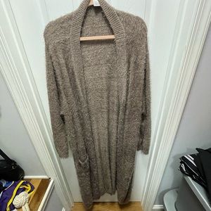 Fluffy Full-Length Cardigan